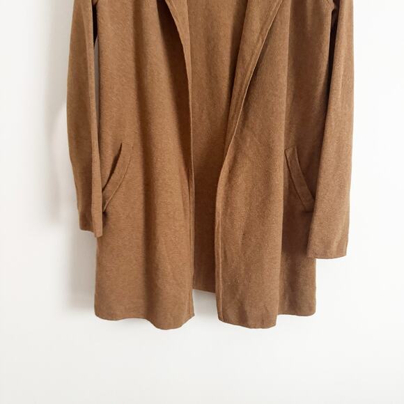 J. CREW Vanessa Open Front Longline Cardigan Sweater Camel Tan XS - Picture 5 of 9